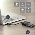 StarTech.com USB-C to VGA Adapter - Externer Videoadapter - USB Type-C - D-Sub - Schwarz - f&uuml;r Apple MacBook (CDP2VGA)