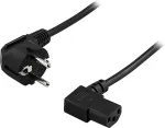 DELTACO Toitejuhe CEE 7/7 - C13 nurgeline, 1,5m, must