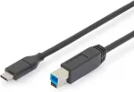 Digitus USB 3.0 Anschlusskabel Typ C -B St/St 1.8m, sw