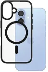 PANZERGLASS &reg; HardCase Transparent w. Black MagSafe & Frame iPhone 16