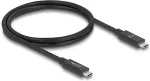 DELOCK USB 80 Gbps Kabel USB Type-C&trade; Stecker zu Stecker 16K 60 Hz PD 3.1 240 W E-Marker koaxial 1 m schwarz