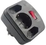 REV 3-fold Adapter w. switch black