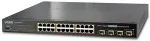 PLANET WGSW-24040HP4 - Switch - verwaltet - 24 x 10/100/1000 (PoE+) + 4 x Shared Gigabit SFP - Desktop, an Rack montierbar - PoE+ (WGSW-24040HP4)