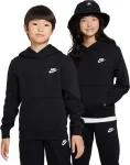 No name Bluza dla dzieci Nike Sportswear Club Fleece czarna FD3000 010 M