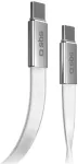 Sbs Kaabel USB-C/USB-C, 60W, 1m, Flat Connector, White