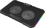 FURY Laptop Cooler Cooling Pad Fury Gunbai G3 Fans, RGB LED Light, 2 USB, 14.1-17.3"