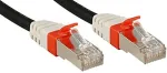 Lindy Premium - Patch-Kabel - RJ-45 (M) - RJ-45 (M) - 3,0m - SFTP - CAT 6a - halogenfrei - Schwarz (45365)