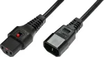 MicroConnect - Spannungsversorgungs-Verl&auml;ngerungskabel - IEC 60320 C14 bis IEC 60320 C13 eingerastet - 2 m - Schwarz