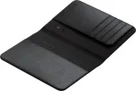 SATECHI Vegan-Leather Passport Wallet with Find My Black