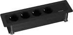 DELTACO Recessed Outlet Box OFFICE, 4 outlets, GST18 cable in, GST18 end cap out / GT-1304 / 1902249