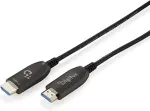 Digitus AOC HDMI Hybrid Connection Cable | HDMI-A Male-Male | HDMI 2.1 | UHD-2 8K@60Hz | 48Gbps | HDR, eARC, HDCP 2.2, CEC | 70m