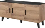 Cama MEBLE Cama sideboard LOTTA 150 3D wotan oak + mat black