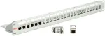 ROLINE Keystone 19" Module frame Cat.5/Cat.6/Cat.6a, 24 Ports, shielded light grey