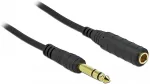 DELOCK Klinkenverl&auml;ngerungskabel 6,35 mm 3 Pin Stecker zu Buchse 10 m schwarz