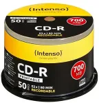 Toorikud Intenso 1x50 CD-R 80 / 700MB 52x Speed, printable, scr. res.