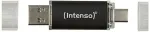 M&auml;lukaart Intenso Twist Line 256 GB, USB stick anthracite/transparent, USB-A 3.2 Gen 1, USB-C 3.2 Gen 1