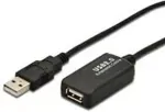 Digitus USB 2.0 Verl&auml;ngerungskabel Typ A -A St/Bu 5.0m, sw