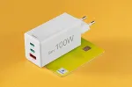 HAMA 00125140 charger 100W GaN PD QC 2&times; USB-C 1&times; USB-A