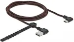Delock EASY-USB 2.0 Kabel Typ-A Stecker zu USB Type-C&trade; Stecker gewinkelt links / rechts 1,5 m schwarz