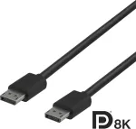 DELTACO DisplayPort kaabel, DP 1.4, 1m, svart