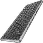 AXAGON HMC-KB keyboard USB-C 5Gbps with HUB, microSD/SD, 3x USB-A, HDMI 4K/60Hz, PD 100W, Audio, US layout