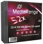 Toorikud MediaRange CD-R 700MB 10pcs Slimcase 52x