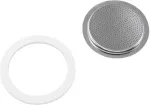 Kohvimasin Bialetti 1 silikoontihend + filter 6 tassi 0800412, inox