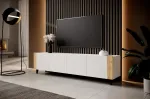 Cama MEBLE RTV cabinet FARO 200x42x52 white matt + oak craft