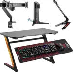 Maclean Black NanoRS Gaming Desk RS120