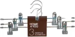 Home4you Riidepuud 3tk/komplektis, klambritega, hall PVC