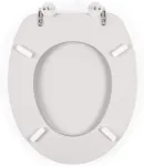 Beldray LA032355PGRY Wooden Toilet Seat, White