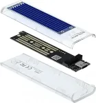 Delock Externes Geh&auml;use f&uuml;r M.2 NVMe PCIe SSD mit USB Type-C&trade; Buchse transparent