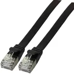 EFB Elektronik EFB RJ45 Flachpatchkabel U/FTP Cat.6A PVC 0.25m schwarz