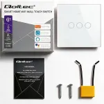 QOLTEC Smart touch light switch 3Gang WiFi timer Tuya