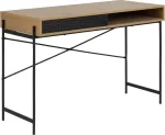 Home4you Kirjutuslaud ANGUS 110x50xH75cm, tamm, melamiin, metall