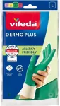Vileda Dermo Plus &lsquo;L&rsquo; Gloves Green Cotton, Nitrile