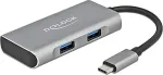 DELOCK Externer USB 3.2 Gen 2 USB Type-C Hub mit 3 x USB Typ-A und 1 x USB Type-C