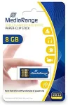M&auml;lukaart MediaRange USB Nanostick 8 GB m. Klammerfunktion sinine