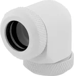 CORSAIR K Hydro X Series XF Hardline Adapter 90 Grad 12mm AD auf 12mm AD Hardtube - 2er Pack, wei&szlig;