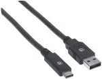 MANHATTAN USB 3.1 Gen1-Kabel C-Stecker/A-Stecker 2m schwarz