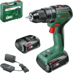 Bosch cordless impact drill UniversalImpact 18V-60 (green/black, 2x Li-ion battery 2.0Ah, case, POWER FOR ALL ALLIANCE)