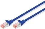 Digitus Patchkabel Cat6 S/FTP 2xRJ45 1.0m blau Hebelschutz Polybeutel