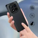 Tech-Protect Kaitse&uuml;mbris Magmat, Xiaomi Redmi Note 14 Pro 5G / Poco X7, matt l&auml;bipaistev musta &auml;&auml;rega,