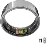 Ultrahuman Ring Air - Smart Ring f&uuml;r Frauen und M&auml;nner - Schlaf -und Fitness Tracking Wearable - Herzfrequenz - Smartring Space Silver Gr&ouml;&szlig;e 11
