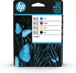 Tooner Hp 912 4-pack Black/Cyan/Magenta/Yellow Original Ink Cartridges