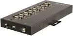 StarTech.com 8 Port industrieller USB auf RS232/ 422/ 485 Serieller Adapter - 15kv ESD Schutz - USB zu Seriell Adapter - Serieller Adapter - USB 2.0 - RS-232/422/485 x 8 - Schwarz