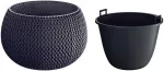 Prosperplast FLOWER POT ANTHRACITE DKSP290-S433