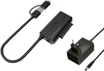 CONCEPTRONIC Adapter USB-A/-C3.0->SATA 22Pin St/Bu schwarz