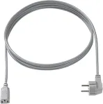 Bachmann H05VV-F 3G 0.75 mm&sup2; - Stromkabel - IEC 60320 C13 gerade bis CEE 7/7 (M) gewinkelt - 250 V - 10 A - 2 m - geformt - Schwarz