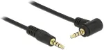 DeLOCK Kabel Klinke 3,5 mm 4 Pin Stecker > Stecker gewinkelt 2 m schwarz
